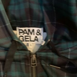 Pam & Gela Tops - PAM & GELA plaid zip-up Pam & Gela Tops - PAM & GELA plaid zip-up